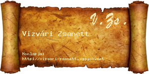 Vizvári Zsanett névjegykártya